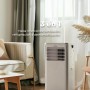 EVVO Aire Acondicionado Portatil 3 in 1, Silencioso, 7.000 BTU, con Mando a Distancia, Superficie 15m2, Clase Energética A,