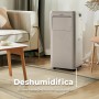 EVVO Aire Acondicionado Portatil 3 in 1, Silencioso, 7.000 BTU, con Mando a Distancia, Superficie 15m2, Clase Energética A,
