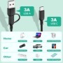 ANKNDO Cable de carga rápida 3 en 1 para Cable cargador Micro USB tipo