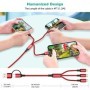 ANKNDO Cable de carga rápida 3 en 1 para Cable cargador Micro USB tipo
