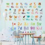 UILYNIU 26 Alfabeto de Animales Pegatinas de Pared, Wall Art Sticker, Vinilos decorativos Pared Dormitorio Salón Guardería