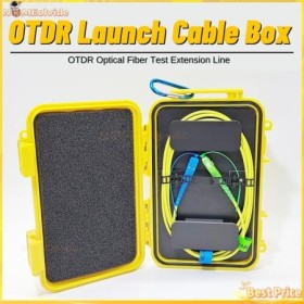 Caja de Cable de lanzamiento óptico de fibra OTDR, caja eliminadora de