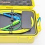 Caja de Cable de lanzamiento óptico de fibra OTDR, caja eliminadora de