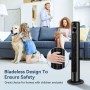 Aigostar Smart Tower Fan with Remote Control, 102 cm, WiFi+Bluetooth, LED Display, 3 Speeds, 3 Modes, 24 H Timer, Oscillating,