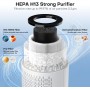 QEXREED Home Allergy Air Purifier, High Efficiency HEPA Filter, 3 Speeds & Timer, Removes Allergens & Particles