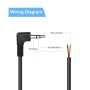 PNGKNYOCN 1/8 "estéreo a cable de audio alambre desnudo, 2 Pack 90 grados de reemplazo de 3,5 mm TRS macho a cable desnudo
