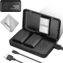 NEEWER 2280mAh NP-FZ100 Juego de Cargador de Batería de Repuesto, 2 Baterías y 1 Estuche de Carga USB de Doble Canal Compatible