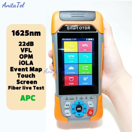 MINI HJ1000 OTDR 1310/1550/1610/1625/1650nm 24/22dB OTDR reflectómetro
