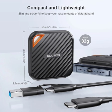 KOOTION X6Max SSD externo portátil 2TB 1TB 512GB disco duro HD Externo