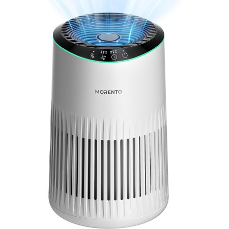 MORENTO Air Purifier Suitable for Large Rooms, with pm2.5 Display Air Quality Sensor, Real High Efficiency Air Filter,