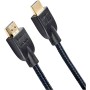 Amazon Basics Cable HDMI trenzado - 0.9 m, Negro/Azul