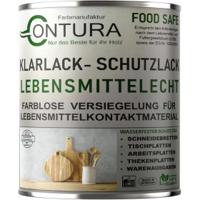 Contura - Barniz transparente para alimentos, barniz duro, tabla de cortar, tablero de madera, barniz LFGB (incoloro mate, 100