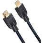 Amazon Basics Cable HDMI trenzado - 0.9 m, Negro/Azul
