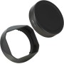 Haoge LH-S245N - Parasol cuadrado de metal para Sony FE 50 mm F2.5 G FE 40 mm F2.5 G FE 24 mm F2.8 G pantalla de lente con tapa