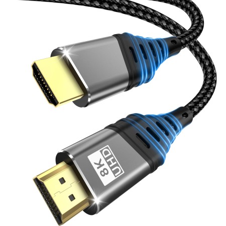 Cable HDMI,Cable HDMI 2.1 Ultra 48Gbps HighSpeed 8K@60Hz 4K@120Hz 7680P eARC HDCP 2.2&2.3 DTS:X Dynamic HDR Dolby Atmos Cable