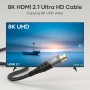 Cable HDMI,Cable HDMI 2.1 Ultra 48Gbps HighSpeed 8K@60Hz 4K@120Hz 7680P eARC HDCP 2.2&2.3 DTS:X Dynamic HDR Dolby Atmos Cable
