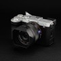 Haoge LH-S245N - Parasol cuadrado de metal para Sony FE 50 mm F2.5 G FE 40 mm F2.5 G FE 24 mm F2.8 G pantalla de lente con tapa