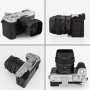 Haoge LH-S245N - Parasol cuadrado de metal para Sony FE 50 mm F2.5 G FE 40 mm F2.5 G FE 24 mm F2.8 G pantalla de lente con tapa