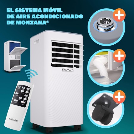 Monzana® Mobile Air Conditioner 4in1 Portable Air Conditioner 9000BTU Alexa 30m2 Cooler Remote Control