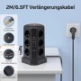 Melery-regleta de alimentación múltiple, enchufe eléctrico Vertical de