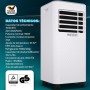 Monzana® Mobile Air Conditioner 4in1 Portable Air Conditioner 9000BTU Alexa 30m2 Cooler Remote Control