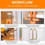 Herramientas de Instalación de Gabinetes Ajustables, Posicionador de Puertas de Armario, Rango de Sujeción 7-40 mm, Versátil,