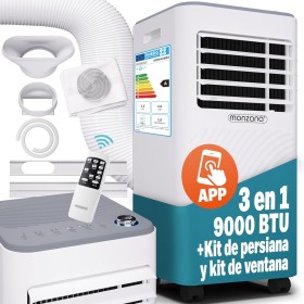 Monzana® Mobile Air Conditioner 4in1 Portable Air Conditioner 9000BTU Alexa 30m2 Cooler Remote Control