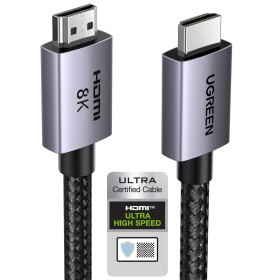 UGREEN Cable HDMI 2.1 8K Cable HDMI Certificado 8K 60Hz 4K 240Hz Ultra Alta Velocidad 48Gbps Aluminio eARC HDCP Dynamic HDR