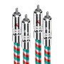 Impeto Cable de Audio RCA, Cinch Cable RCA Cable 2 RCA Macho a 2 RCA Macho 6N OFC Conectores chapados en oro con HiFi Estéreo