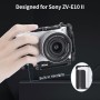 Nitze ZV-E10 II Jaula para cámara Sony ZV-E10 II con 2 rieles integrados de la OTAN, zapato frío integrado, mango ergonómico,