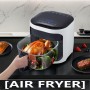 Air Fryer, Multi-Function Electric Fryer, 6L Oil-Free Air Fryer, Glass Visual Air Fryer for Home, LED Display, Temperature