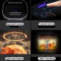 Air Fryer, Multi-Function Electric Fryer, 6L Oil-Free Air Fryer, Glass Visual Air Fryer for Home, LED Display, Temperature