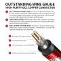 Impeto Cable de Audio RCA, Cinch Cable RCA Cable 2 RCA Macho a 2 RCA Macho 6N OFC Conectores chapados en oro con HiFi Estéreo