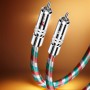 Impeto Cable de Audio RCA, Cinch Cable RCA Cable 2 RCA Macho a 2 RCA Macho 6N OFC Conectores chapados en oro con HiFi Estéreo