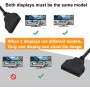 Cable Adaptador HDMI Splitter 1 en 2 Salida, 1080P HDMI 1 a 2 vías, para Monitores Duales Duplicados/Espejo, Compatible con Dos