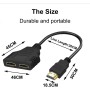 Cable Adaptador HDMI Splitter 1 en 2 Salida, 1080P HDMI 1 a 2 vías, para Monitores Duales Duplicados/Espejo, Compatible con Dos