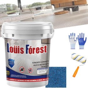 Genérico Louis Forest Epoxy Floor Paint, High-Gloss Marble Effect Epoxy Floor Coating (0.5KG-Blue)