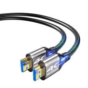 Zazalon Cable HDMI 4K 1.5M (4K/60HZ,18 Gbps) FullHD1080p,3D,Compatible con PS5/PS3, PC, Proyector, 4K UHD TV/HDTV