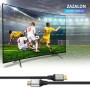 Zazalon Cable HDMI 4K 1.5M (4K/60HZ,18 Gbps) FullHD1080p,3D,Compatible con PS5/PS3, PC, Proyector, 4K UHD TV/HDTV