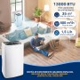 SereneLife Portable Air Conditioner, With Remote Control, 9,000 BTU, Mobile, Heating, Quiet, Dehumidifier, Fan, Window Escape