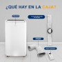 SereneLife Portable Air Conditioner, With Remote Control, 9,000 BTU, Mobile, Heating, Quiet, Dehumidifier, Fan, Window Escape