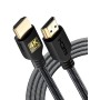 PowerBear Cable HDMI 4K 2 m | Alta velocidad, nylon trenzado y conectores de oro, 4K @ 60Hz, Ultra HD, 2K, 1080P, ARC y CL3