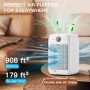 Aircillin 2 Pieces Air Purifier for Allergies, CADR 180 m3/h, HEPA Filter Eliminates 99.97% Allergy Pollen Odor and Pet Dander,