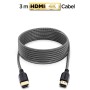 PowerBear Cable HDMI 4K 2 m | Alta velocidad, nylon trenzado y conectores de oro, 4K @ 60Hz, Ultra HD, 2K, 1080P, ARC y CL3