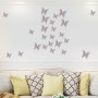 24 Piezas Mariposas Decorativas 3D, 3 Tamaños Huecas Decoraciones Mariposas Pegatinas de Pared Extraíbles Calcomanías Artísticas