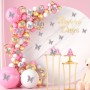 24 Piezas Mariposas Decorativas 3D, 3 Tamaños Huecas Decoraciones Mariposas Pegatinas de Pared Extraíbles Calcomanías Artísticas
