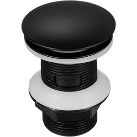 Desagüe Lavabo Sin Rebosadero Universal, Válvula para Lavabo Clic Clac, Tapón Desague Lavabo para Fregadero y Lavabo (Negro