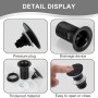 Desagüe Lavabo Sin Rebosadero Universal, Válvula para Lavabo Clic Clac, Tapón Desague Lavabo para Fregadero y Lavabo (Negro