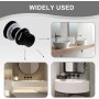 Desagüe Lavabo Sin Rebosadero Universal, Válvula para Lavabo Clic Clac, Tapón Desague Lavabo para Fregadero y Lavabo (Negro