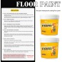 Pintura epoxi impermeable a base de agua, 300 g de pintura de suelo de hormigón con pincel, pintura de suelo de hormigón